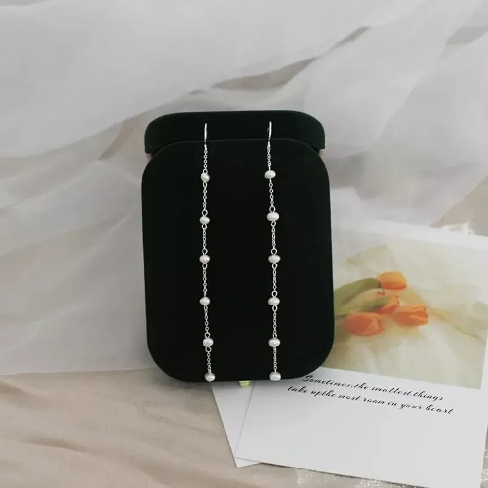 Real Dainty Pearls S925 Earrings - Picture 8 of 13